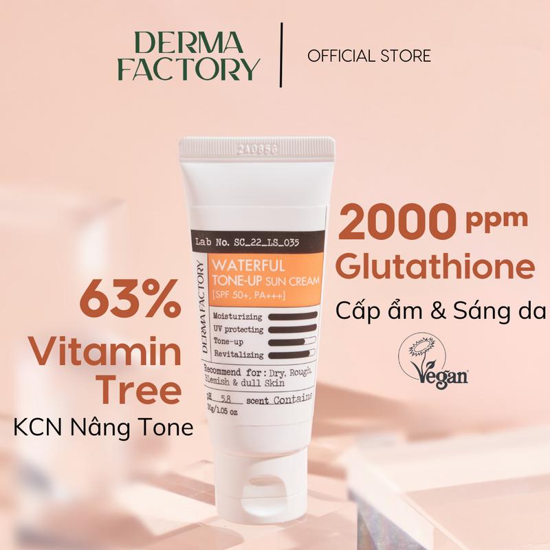 Kem chống nắng cấp ẩm nâng tone Derma Factory Waterful Tone Up Sun Cream
