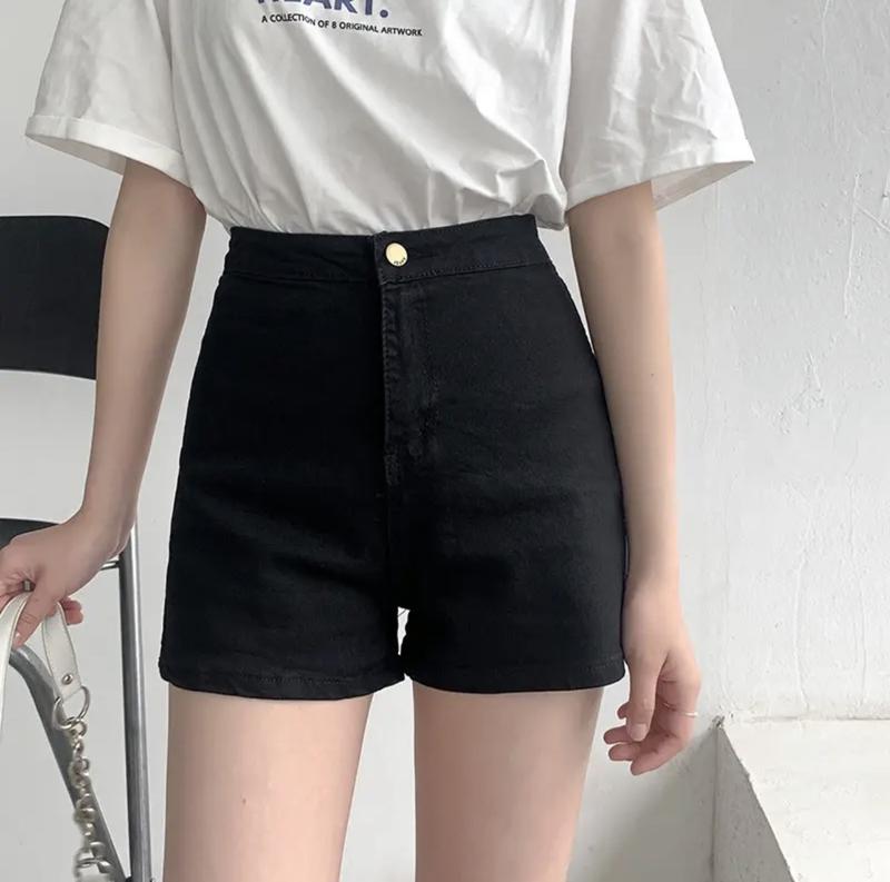 Product Introduction of Quần đùi nữ lưng cao chất vải kaki co dãn nhẹ hack dáng phong cách basic dễ phối đồ BBKK1 Trắng Women Pants Jean Nhung 15