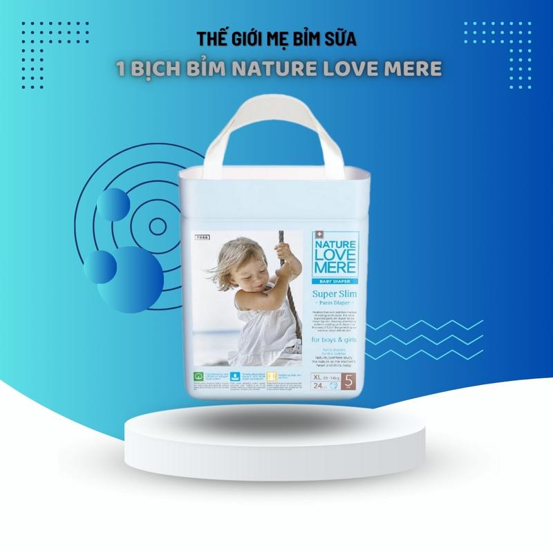 Bỉm Nature Love Mere mẫu mới cho bé - 1 bịch bỉm