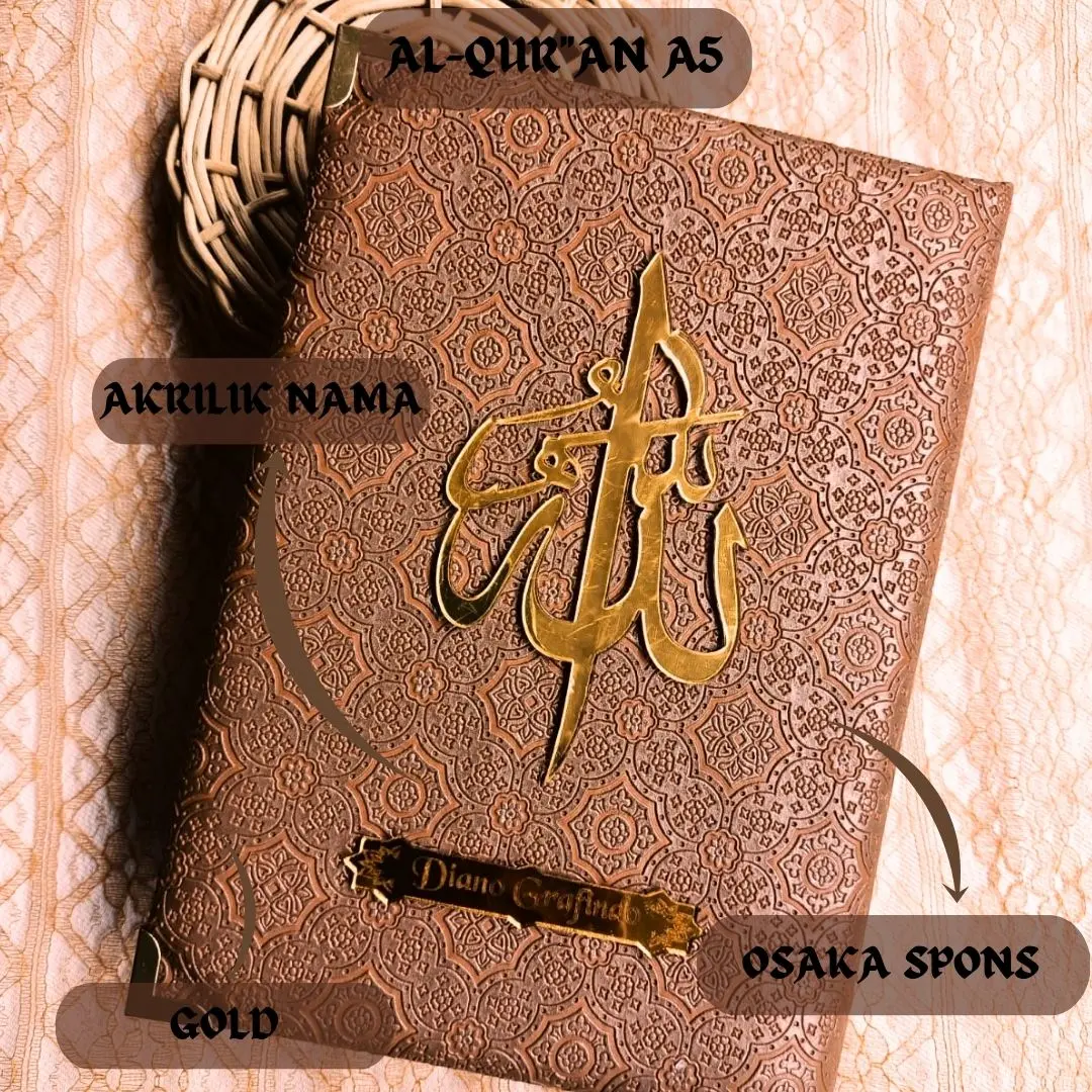 (CUSTOM NAMA) AL-QUR'AN A5 DE OSAKA SPON SERIES + FREE TASBIH KRISTAL PREMIUM