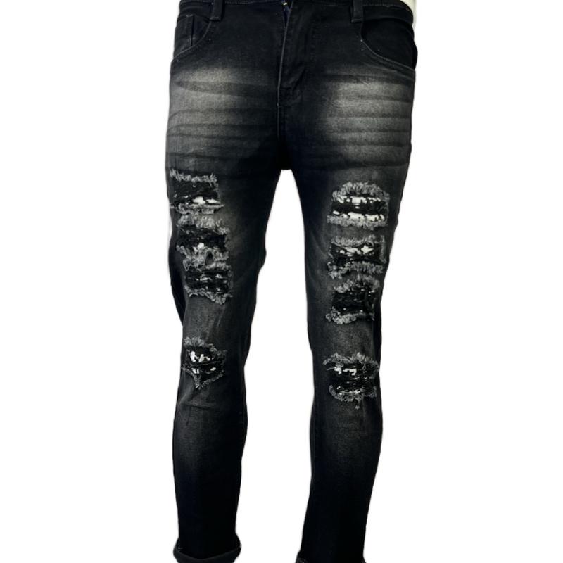 Ms :4149.  Quần Jeans Rách Vá, Chất Jeans Co Giãn Menswear 1
