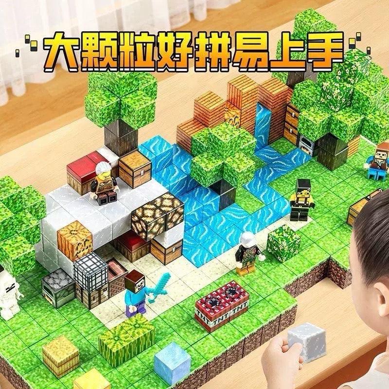 (sỉ 1000 Khối + Tặng 100 nhân vật) Đồ Chơi Mô  Hình Lắp Ráp Kiến Trúc Game Mincecraft Toy Rubik, Block Minecraft Nam Châm Từ Tính