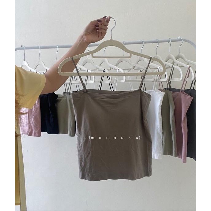Tanktop Basic Tengtop Wanita Crop Top Tanktop Casual OOTD 3