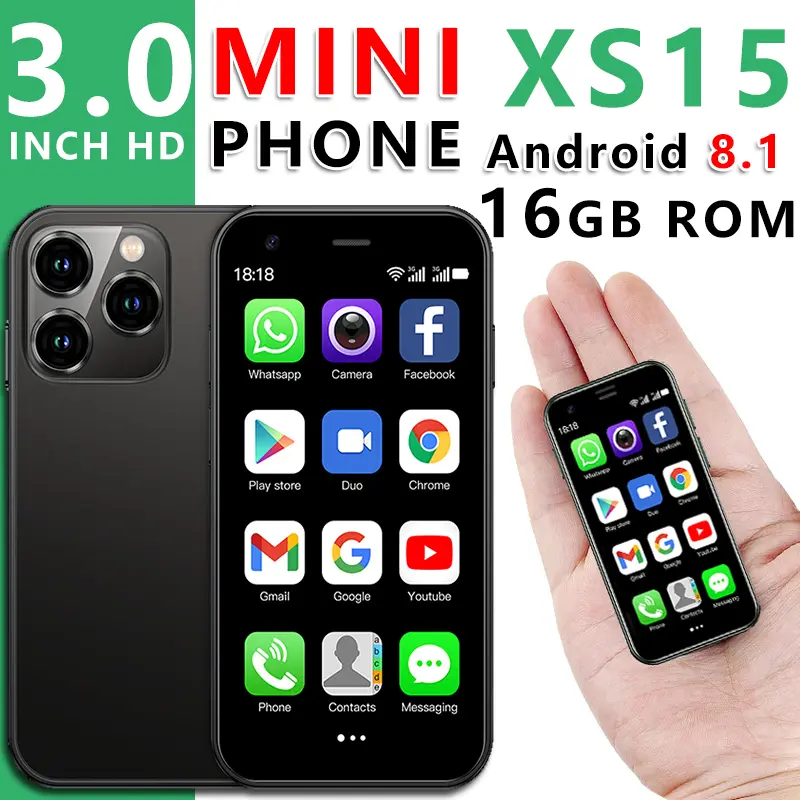 Telefon Pintar, Android 8.1 3.0 ", SIM Dwi, Bersedia 3G, Wifi dan GPS, Gedung Play, 2GB RAM dan 16GB ROM, Ketibaan Baru Mic phone flagship  phone go  far bujang blue cellphone  keypad 3  sim handphone cute mini phone Smartphone