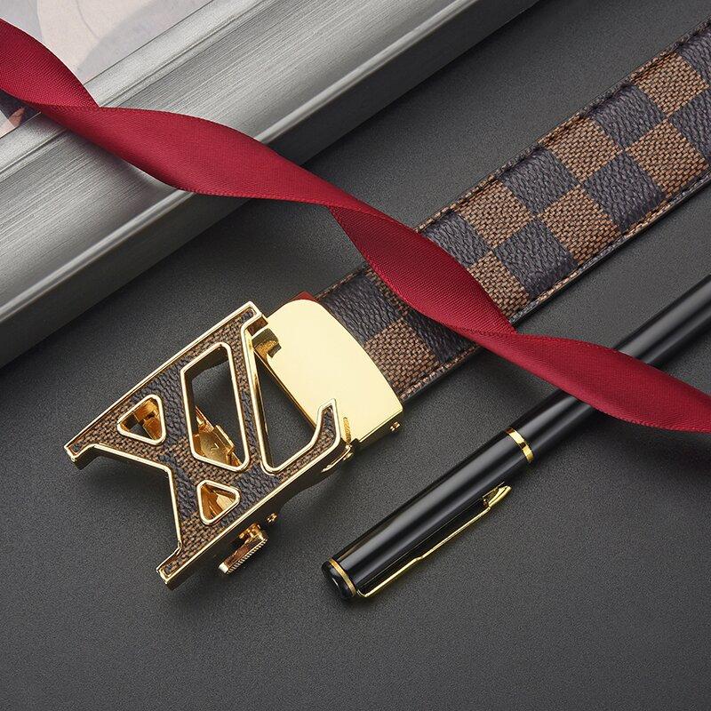 Xả kho Thắt Lưng Nam, Thắt Lưng Công Sở, Đi Chơi Đi Làm, Thắt Lưng Da Kẻ Sọc, Thắt Lưng Lv