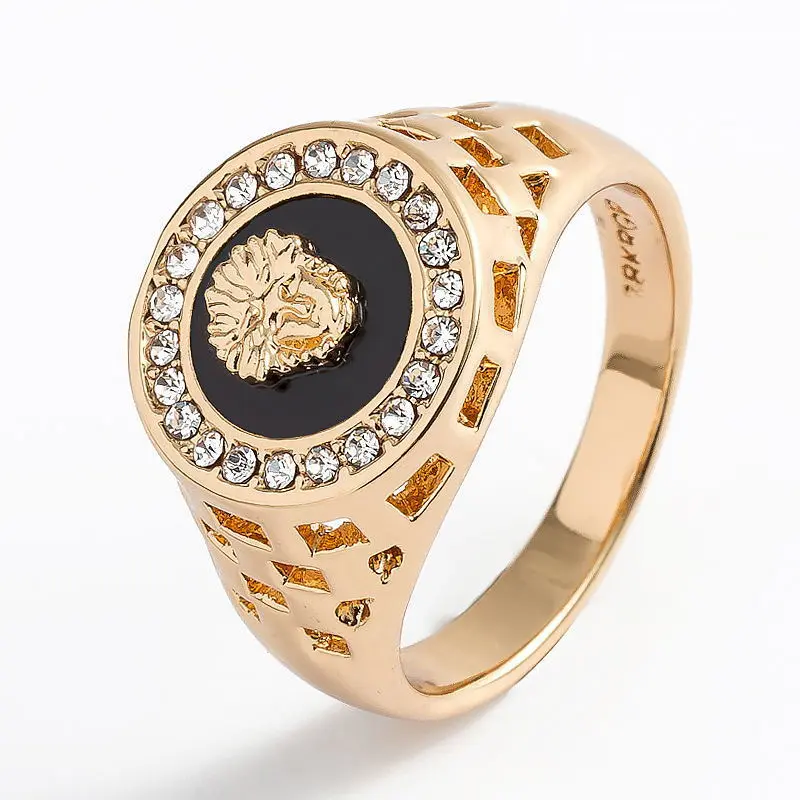 Creative Medusa Ring for Men Inlaid with Zircon Fashion Domineering Rings Female Punk Style Jewelry Couple Gift Wholesale