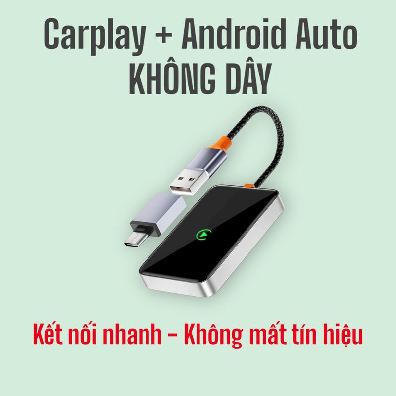 Bộ Chuyển Đổi Carplay & Android Auto Không Dây WIWU cho Xe Ô tô