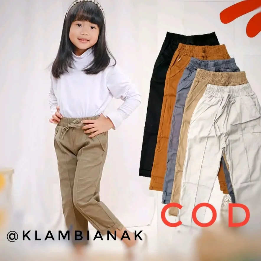 Celana panjang baggy pant anak perempuan 1-13 the twill street