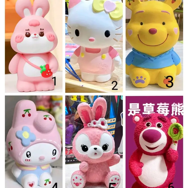 Búp Bê Thạch Cao 3D, Thiết Kế Graffiti Hoạt Hình Hợp Xu hướng Bán Hàng Trực Tiếp Từ Nhà Máy, Màu Trắng, Thích Hợp Để Trang Trí Nhà Cửa 0
