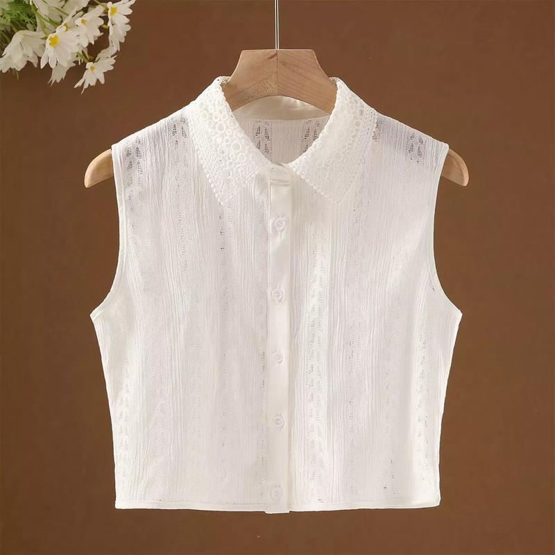 Cổ Áo Giả Phong Cách Hàn Quốc, Xiangmeng, Dành Cho Nữ, Dễ Phối Đồ, Ren Hòa Tan Trong Nước, Thích Hợp Để Đồ Trang Trí Áo Sơ Mi Và Áo Len, Màu Trắng, Thích Hợp Cho Mùa Thu Và Mùa Đông 1