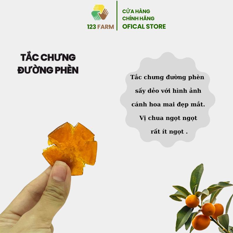 Tắc chưng đường phèn sấy dẻo 123 FARM gói 85g 3