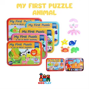 My First Puzzle Animal Mainan Anak Puzzle Kayu Puzzle Anak Mainan Montessori Wooden Puzzle