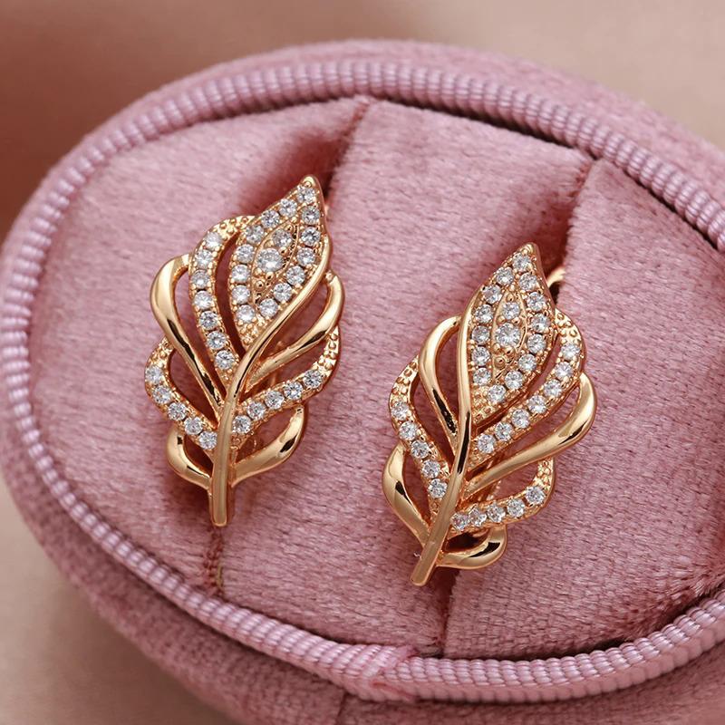 Hoa Tai Vàng Zircon, Dành Cho Phụ Nữ, Thiết Kế Mới, Zircon đầy đặn khoét, Phong Cách Cá Tính, Hoa Tai Vàng 585, Thời Trang, Thích Hợp Cho Bữa Tiệc Và Đám Cưới, Vòng, Đồ Trang Sức 0