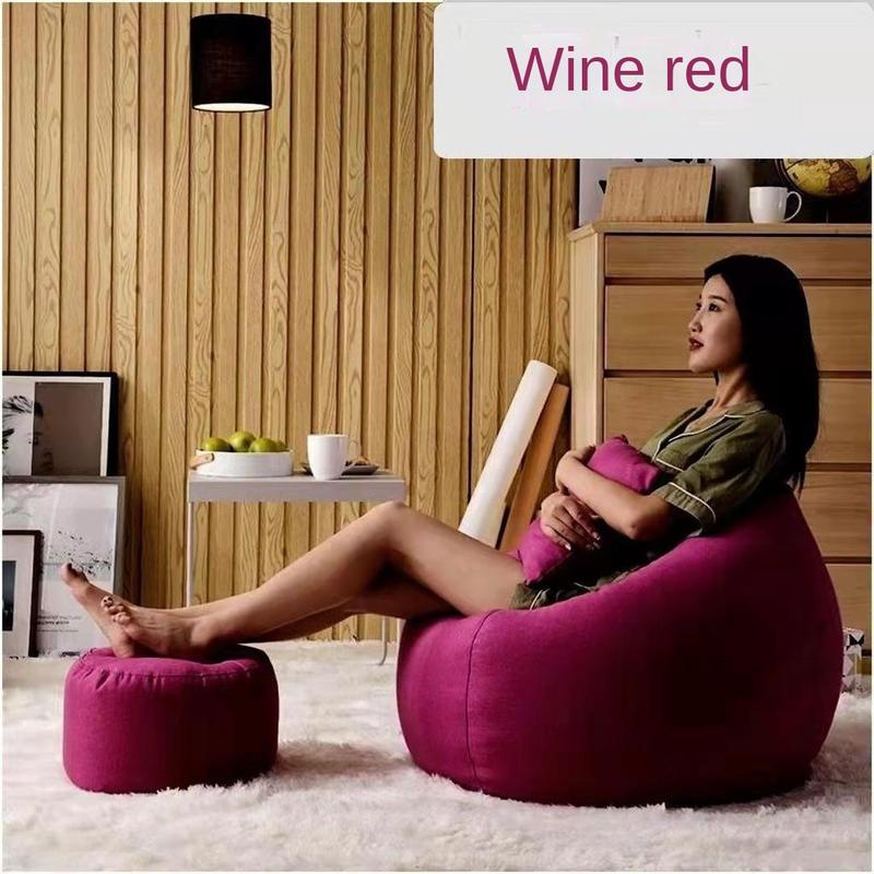 Product Introduction of [Gift footstool+ Pillow] With filling large seat bean bag sofa chair sofa lazy recliner lazy sofa 8