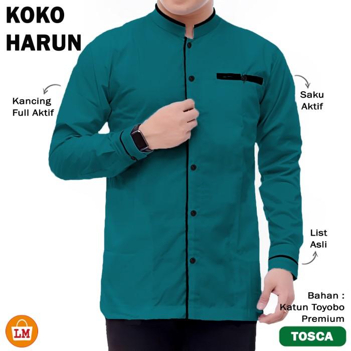 LPM 33158 KOKO HARUN Katun Toyobo Baju Koko Pria Muslim Lengan Panjang Size M - XXXL 4
