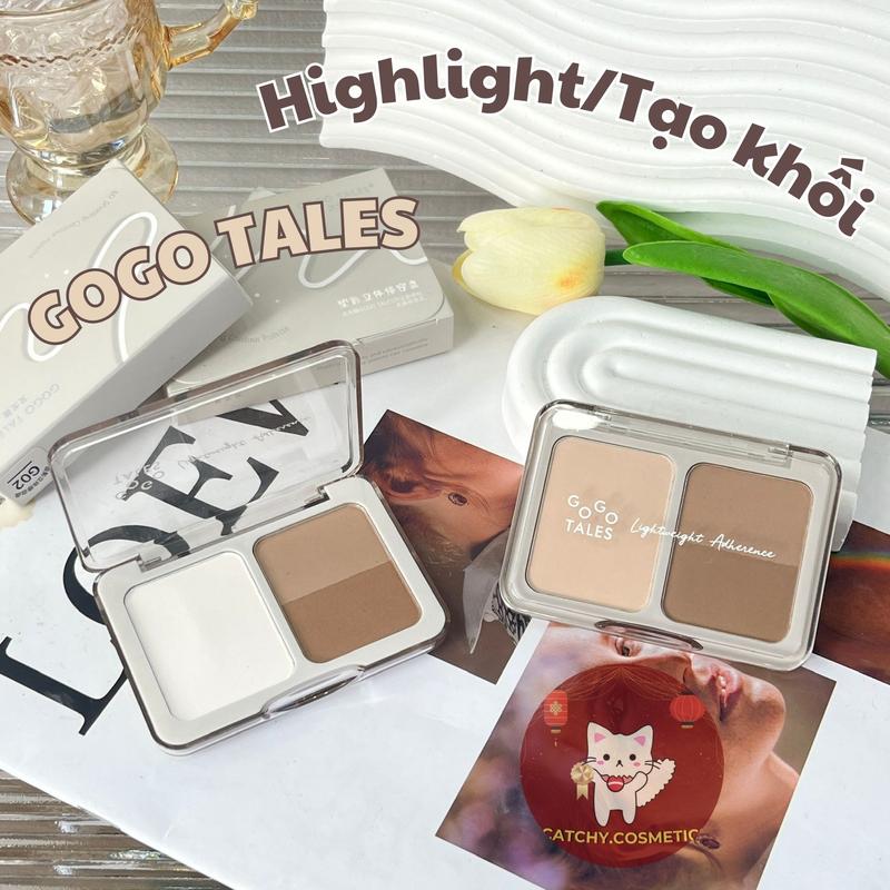 [GOGOTALES] Phấn Tạo Khối GOGO TALES 2 Ô Kèm Highlight Vỏ Trong 9g Mịn Lì Tạo Khối Mũi 3D (GT710)