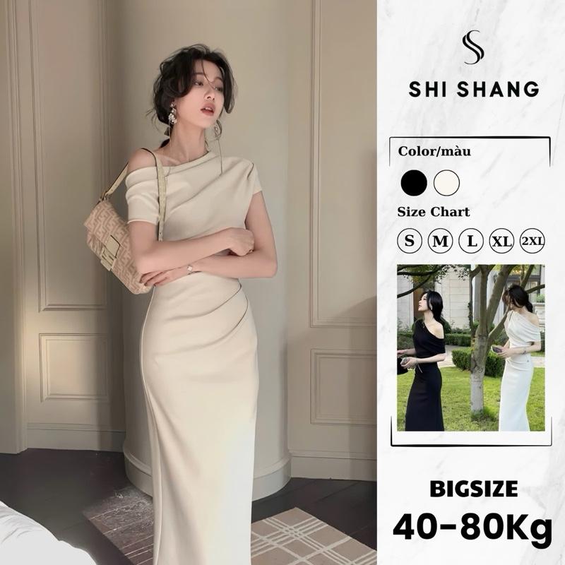 Váy body trễ vai thiết kế Bigsize dáng bút chì, đầm dự tiệc sự kiện cách điệu sang chảnh Shi Shang DDL01