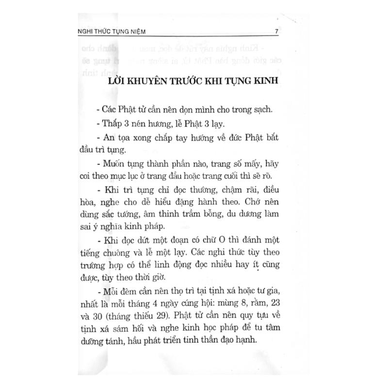 Sách - Nghi Thức Tụng Niệm (Hệ Phái Khất Sĩ) - Upali Books 2