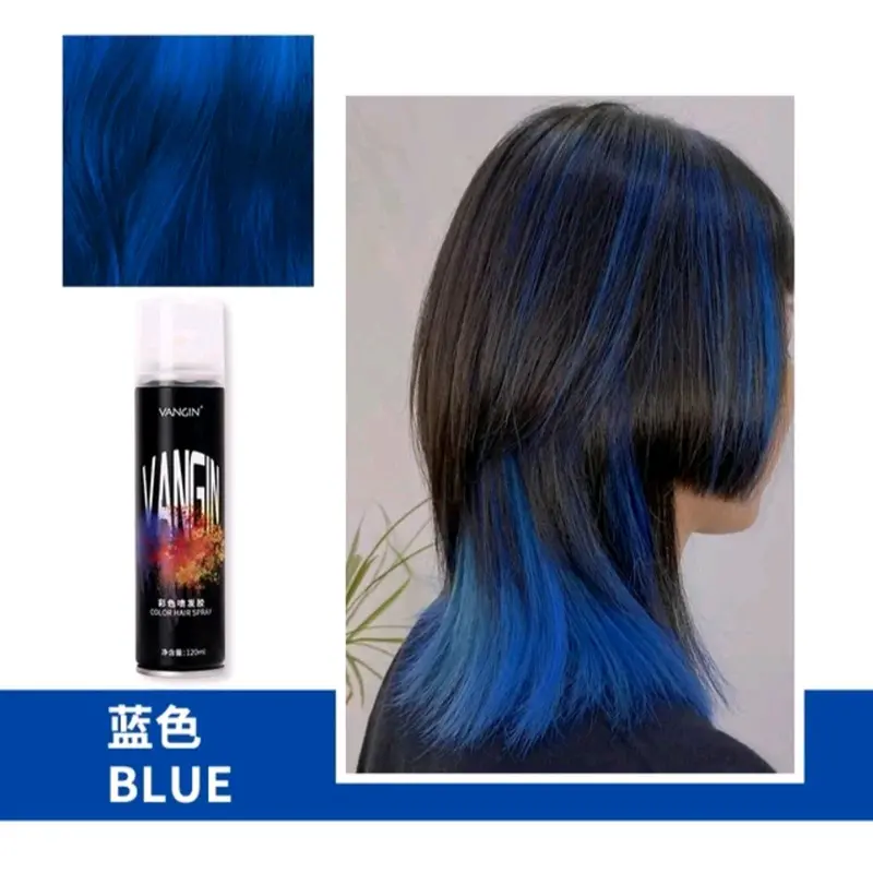 Vangin Colour Hair Spray Temporary Cat Rambut Semprot Sementara 150ml Pewarna 3