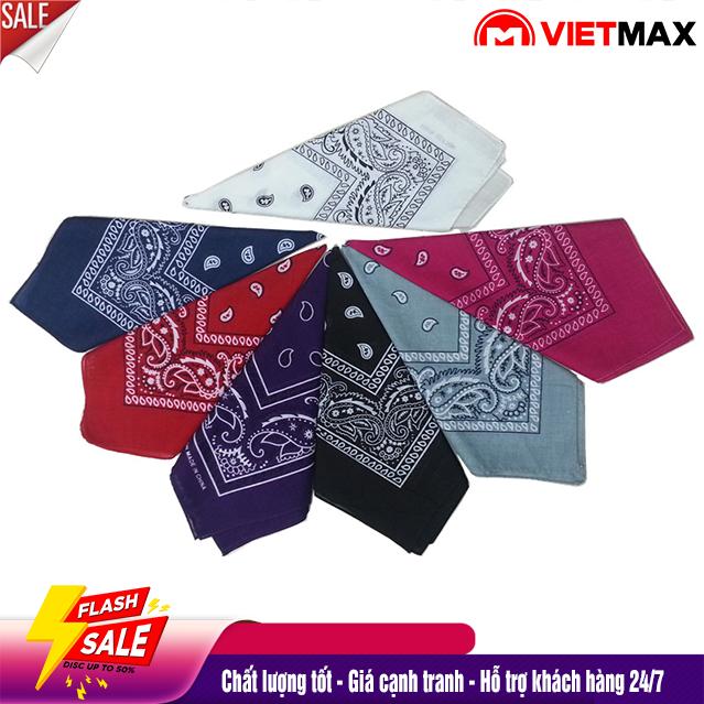 Khăn Turban Headband Bandana Vuông Họa Tiết Cá Tính Nam Nữ Khăn Hiphop 55x55 cm Cotton