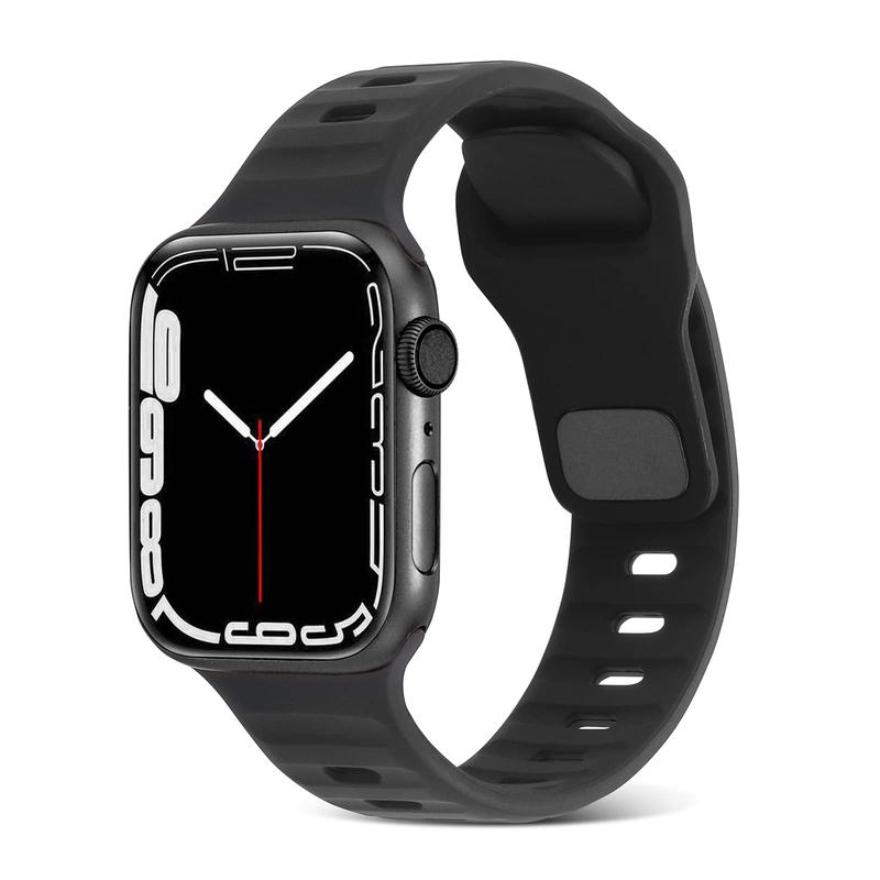 Soft Silicone Sport Strap Wristband, 1 Count Waterproof Replacement Watchband, Watch Strap for Apple Watch 0