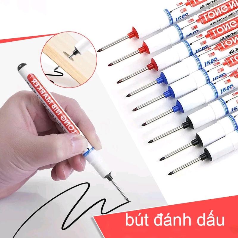 Combo 10 bút đánh dấu ngòi dài 20mm (màu ngẫu nhiên )đánh chuyên dụng đánh dấu vị trí khoan