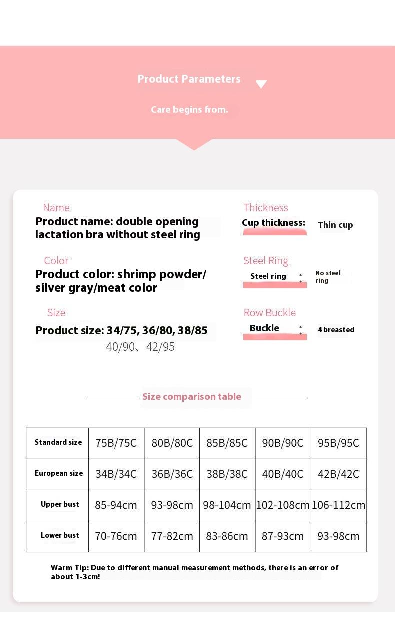 Product Introduction of Front opening nursing bra for pregnant women, gathering underwear to prevent sagging and postpartum breastfeeding, specifically designed for thin pregnancy bras for women 11