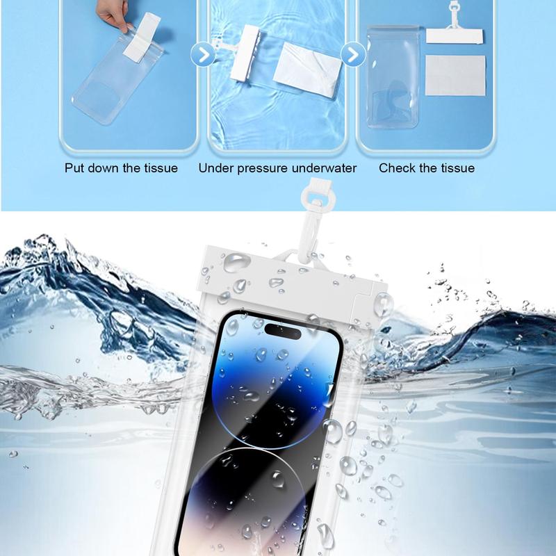 Product Introduction of Waterproof Phone Pouch Case, Waterproof Cell Phone Dry Bag, Phone Pouch for Beach Kayaking Travel Drifting Swimming, Underwater Dry Bag for Phone Protector 7
