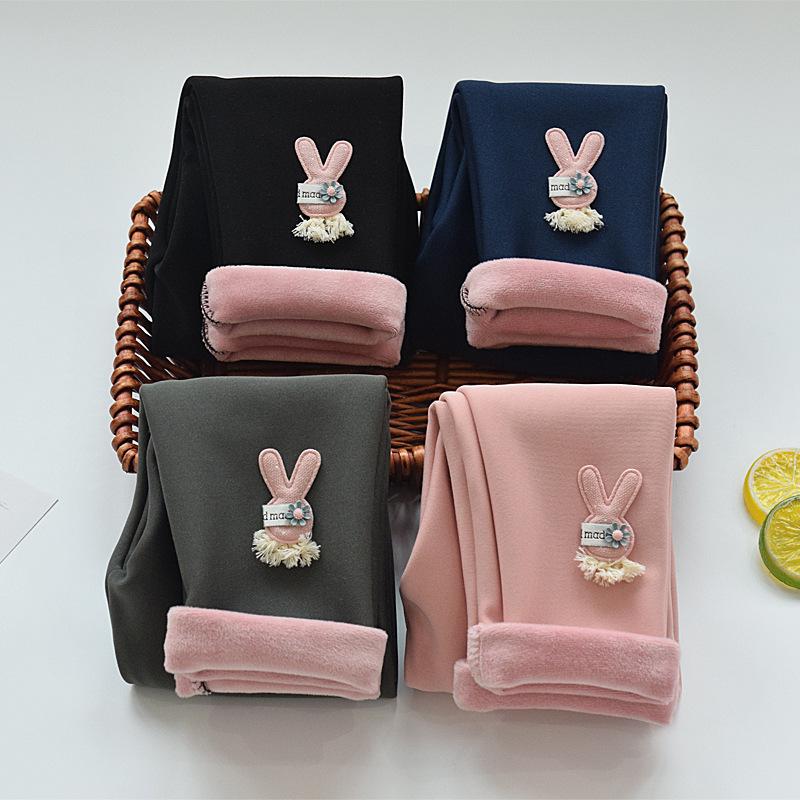  Quần legging lót lông  siêu ấm áp cho bé quần lót lông đính thỏ mặc thu đông ấm áp cho bé từ 2 - 14 tuổi lót nhung hàng Quảng Châu Cao Cấp quần  tất quần  tất 