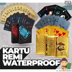 Kartu Remi Waterproof Kartu Poker Premium Kartu Remi Plastik Anti Air Kartu Remi Mika Kartu Sulap Remi Kartu Remi Hitam Kartu Remi Gold