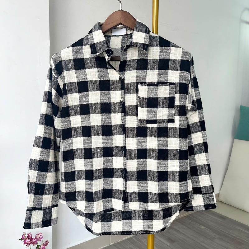 ÁO SƠMI NỮ LINEN TAY DÀI - VẢI LINEN XUẤT DƯ ĐÃ QUA XỬ LÝ - Women Shirt