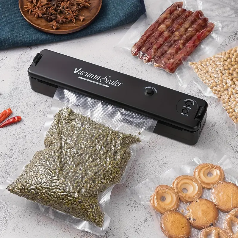 1 Vacuum Sealer, 20 Food Sealing Pockets, Compact Fast Food Sealer, Multi-functional Food Vacuum Sealer For Food Preservation And Sealing