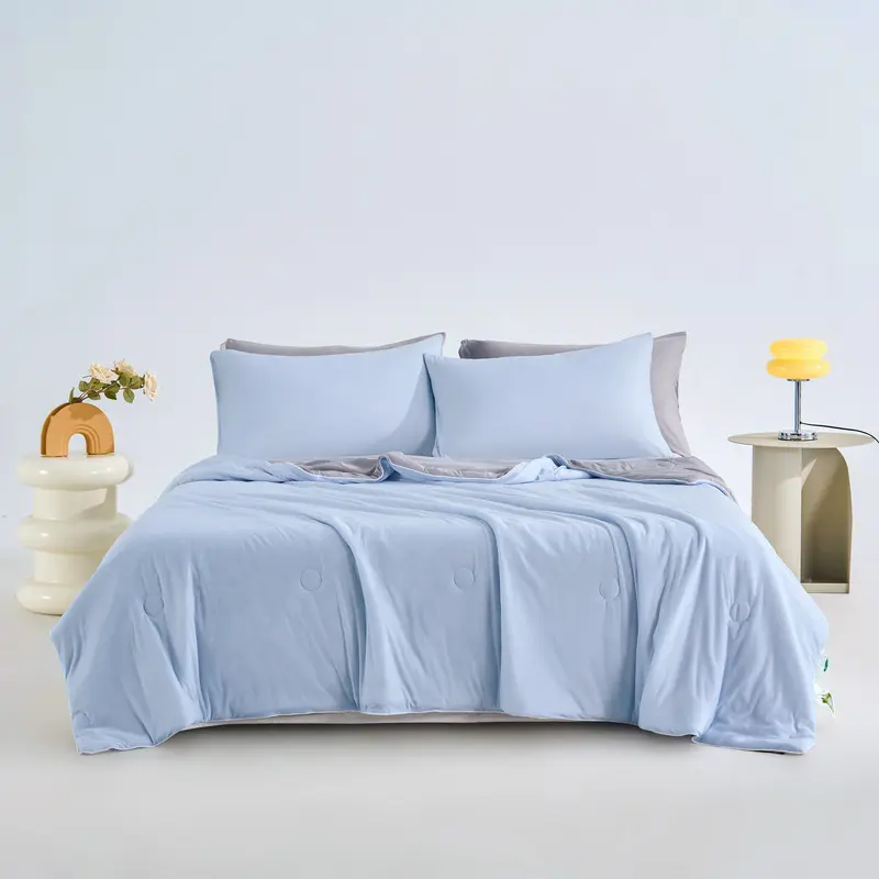 Air Conditioner Blanket summer cooling quilt air-conditioned summer quilt double ice silk summer quilt washable machine washable single lunch break quilt lce silk cooling quilt