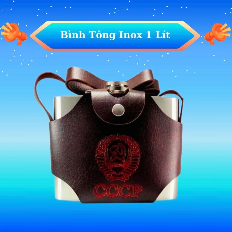 Bình Tông inox 32OZ (~ 1lít ) 304 đựng nước, Đựng Gụ, Bình Inox 32OZ (~1 lít) cho các Bác mang đãi Anh em, bạn bè không sợ bể vỡ