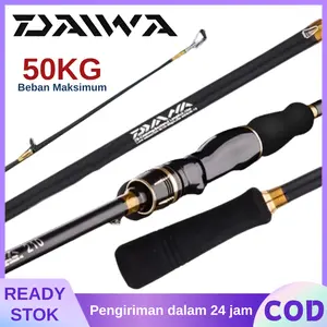Daiwa fishing rod Joran Pancing Carbon Sutet 2 Bagian Tongkat Pancing Putar/Casting M Power 1.65/1.8M/2.1M Untuk Air Tawar Dan Laut