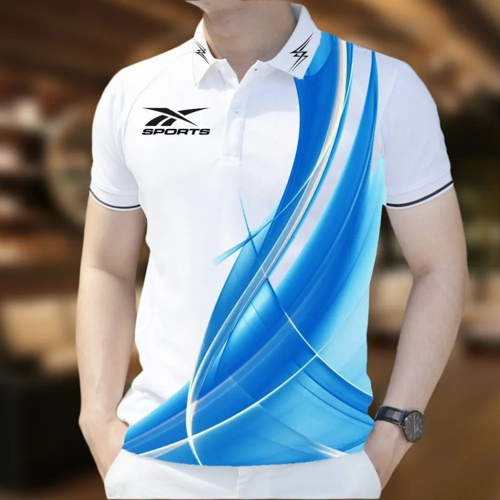 Áo Polo Thể Thao Ngoài Trời, Thường Ngày, ngắn Tay Nam, In 3D, Hàng Mới Về Mùa Hè, Thích Hợp Chơi Thể Thao