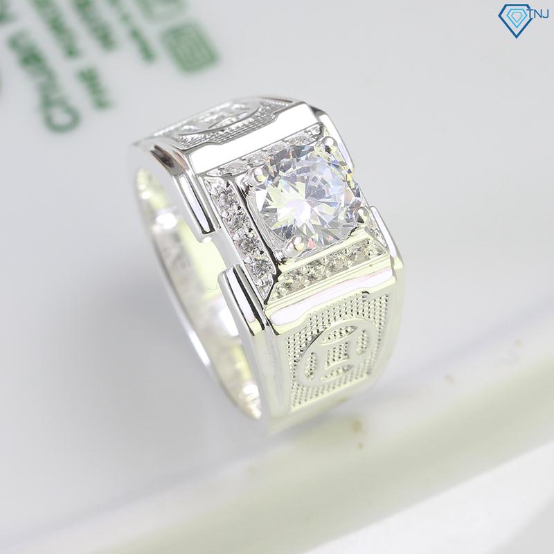 Nhẫn nam bạc kim tiền đính đá đẹp NNA0604 - Trang Sức TNJ 0