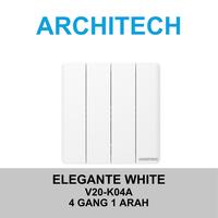 Gambar ARCHITECH ELEGANTE WHITE V20-K04A Sakelar/CETEKAN Lampu 4 Gang 1 Arah dari ARCHITECH INDONESIA Kota Administrasi Jakarta Utara 1 Tokopedia