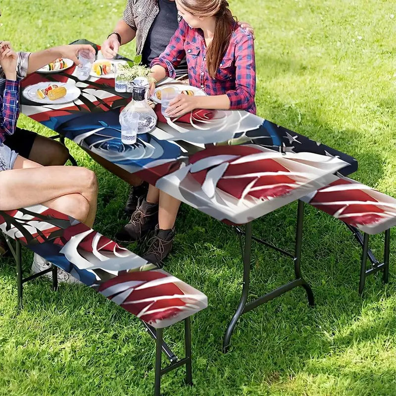 Outdoor Table Bench Set, Picnic Table Bench Set, Decorative Design Enhances Any Setting, Easy Care Long-lasting Elegance 7