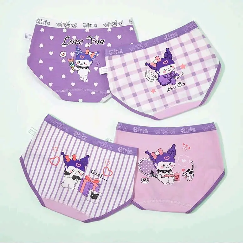 Quần tam giác Kuromi cho bé gái. chất cotton mềm, mịn, co giãn, thoáng mát . size từ 10kg - 35kg