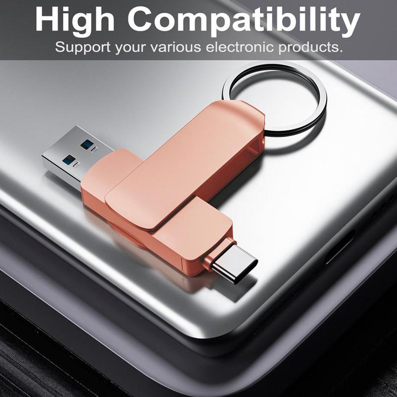 Product Introduction of 2 in 1 USB-C Flash Drive, High Speed USB 3.0 Memory Drive, OTG Photo Stick with Type-C Port for Android Smart Phones, PC, Laptop & More Devices 6