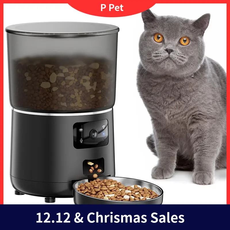 Automatic Pet Feeder Graffiti App Remote Intelligent Feeding Machine WiFi Video Voice Monitoring Dogs and Cats Feeding wireless  water