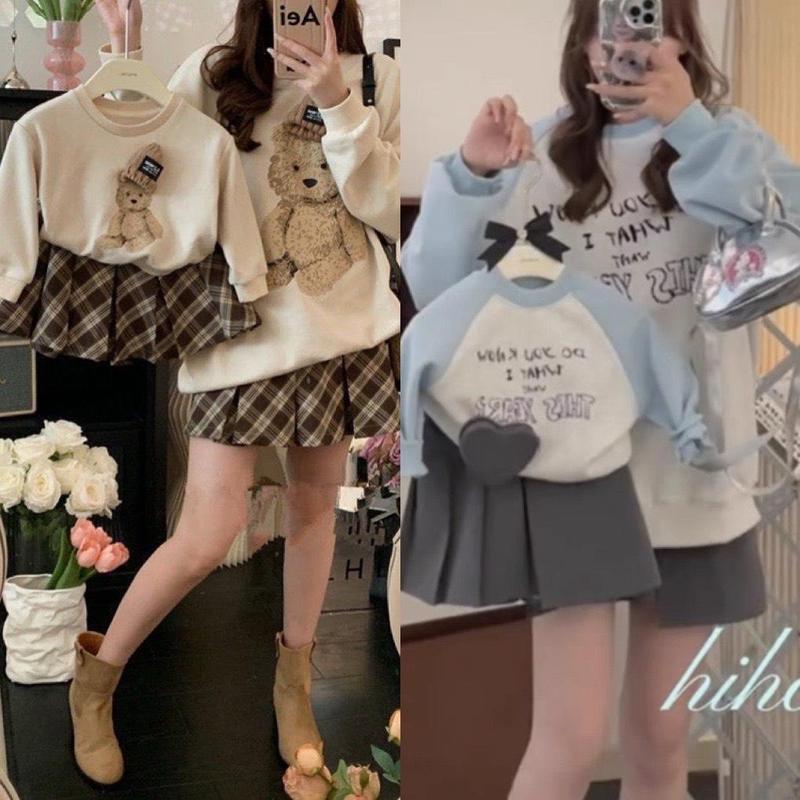 bộ đồ gia đình cho bố mẹ con trai con gái 10-37kg mẹ 40-75kg, váy cặp mẹ con, đồ đôi mẹ con, set cặp mẹ con