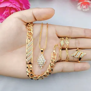 Satu Set Aksesoris Perhiasan Xuping Wanita Dewasa Lengkap 1 Set Perhiasan Xuping Anti Luntur Terbaru