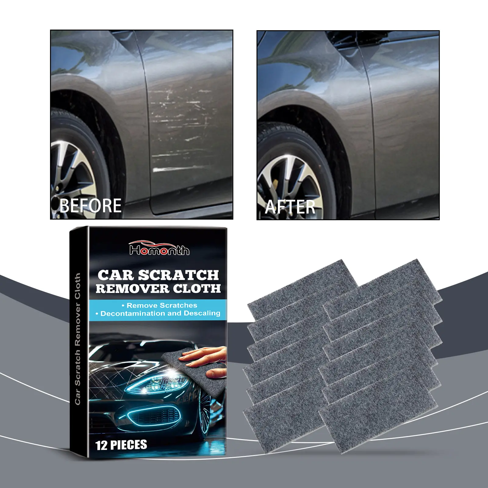 [Carno Shop] Homonth Car Scratch Polishing Cloth Car Paint Scratch Water Stain Cleaning Repair Scratch Polishing Cloth