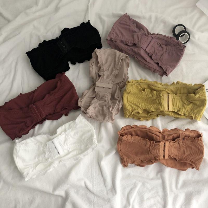Product Introduction of Beauty Back Invisible Bra Female Strapless Bra Student Style Korean Style Anti-Exposure Tube Top without Steel Ring 4