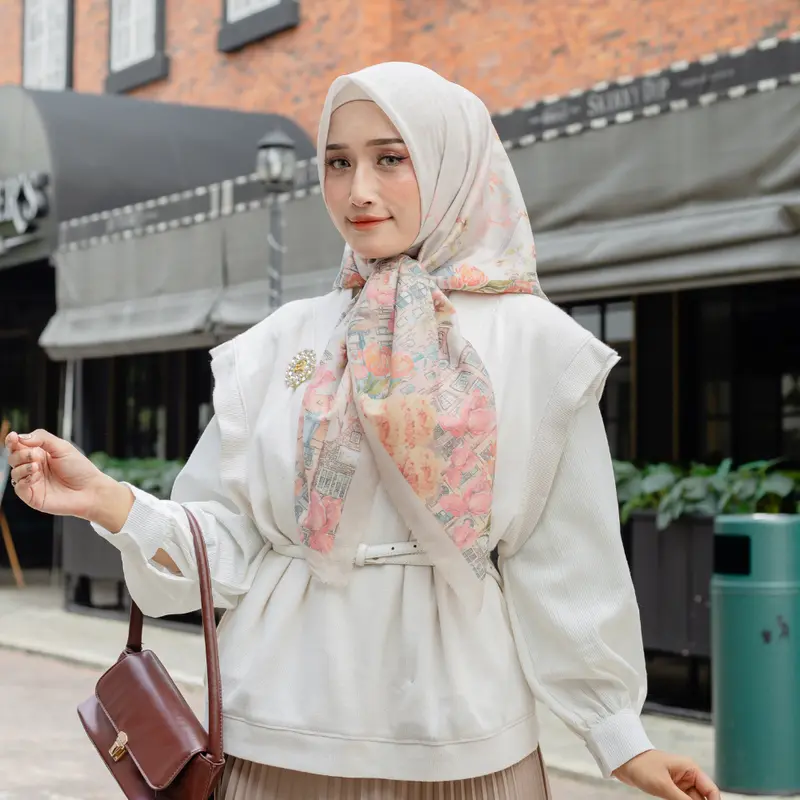 Amsterdam Renew Series ShasaScarves Hijab Motif Segiempat Premium 0