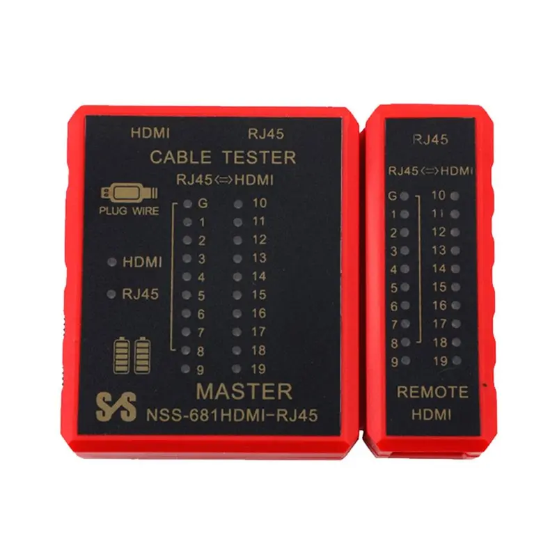 Máy Kiểm Tra Cáp Mạng, Độ Nét Cao, Chạy Bằng Pin, Máy Kiểm Tra Dây HDMI Bằng Nhựa, Máy Dò Cáp Mạng LAN, Tương Thích RJ11 / RJ12 / RJ45 6