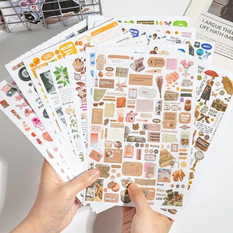 Mixed Pattern Sticker, 20pcs/bag DIY Decorative Sticker, DIY Decals for Water Bottle, Laptop, Phone Case, Scrapbooking, Journal Making