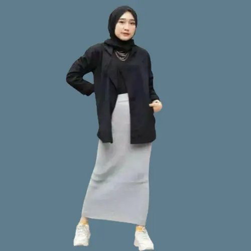 Zoey Rok span rajut 7/8 / Rok span rajut polos / Bawahan wanita / Korean style /syafiqa21 1